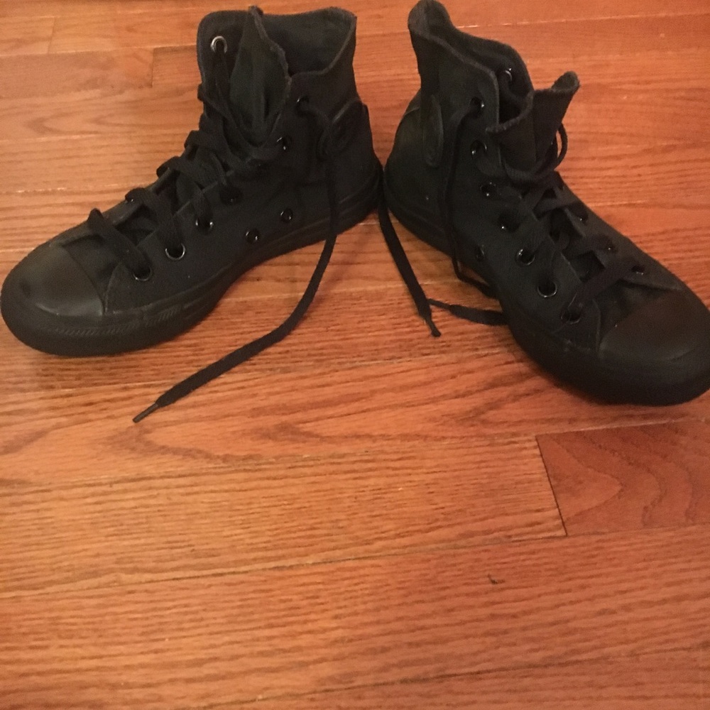 All black converse high tops